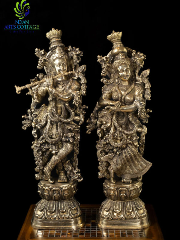 Radha Krisha Idol Brass 30 inch