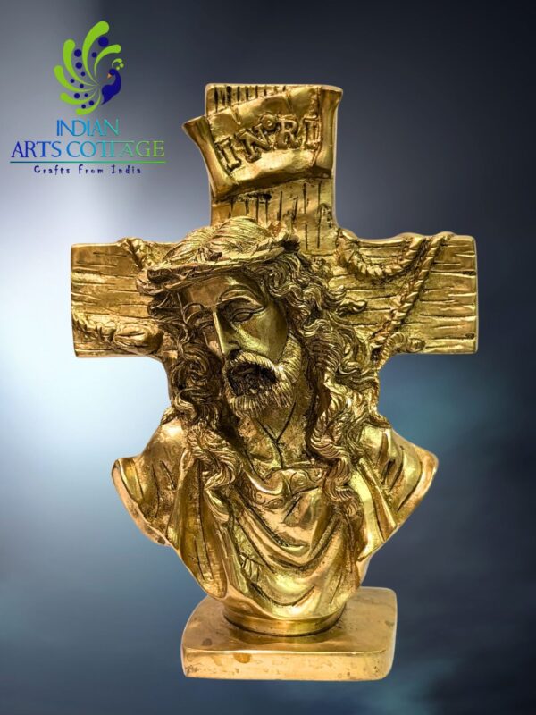 Jesus on Cross Brass 7 In