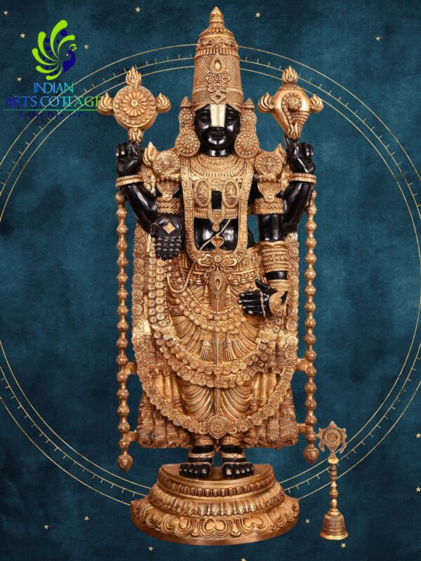Balaji Brass Black And Gold 47 In