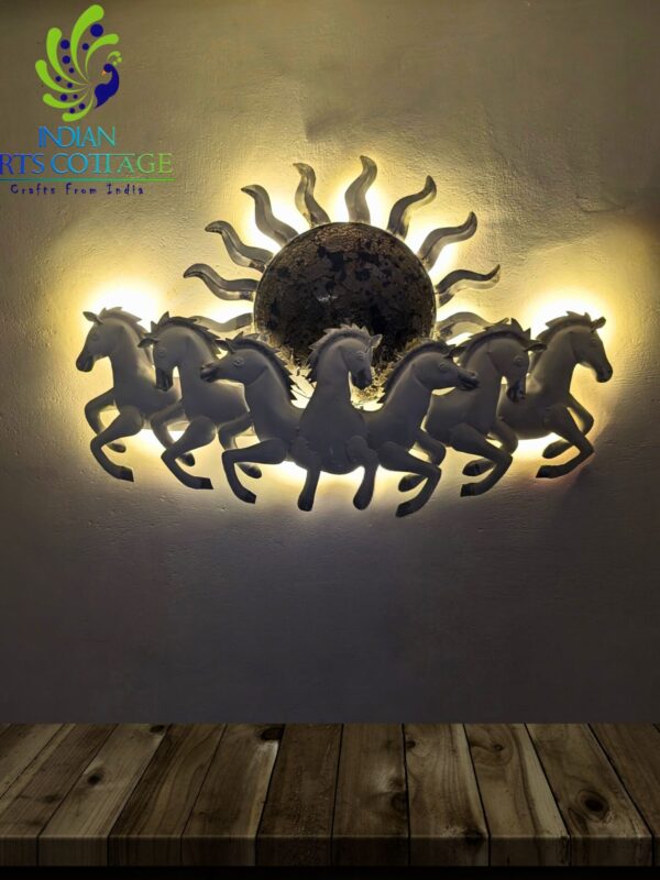 Seven Horse Frame Sun Led Light