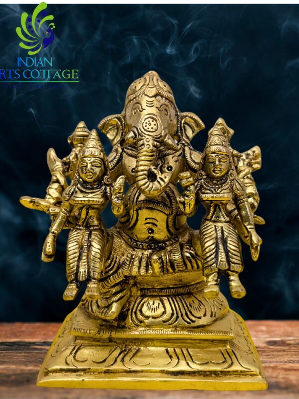 Ganesh Riddhi Siddhi Brass 4.5 In