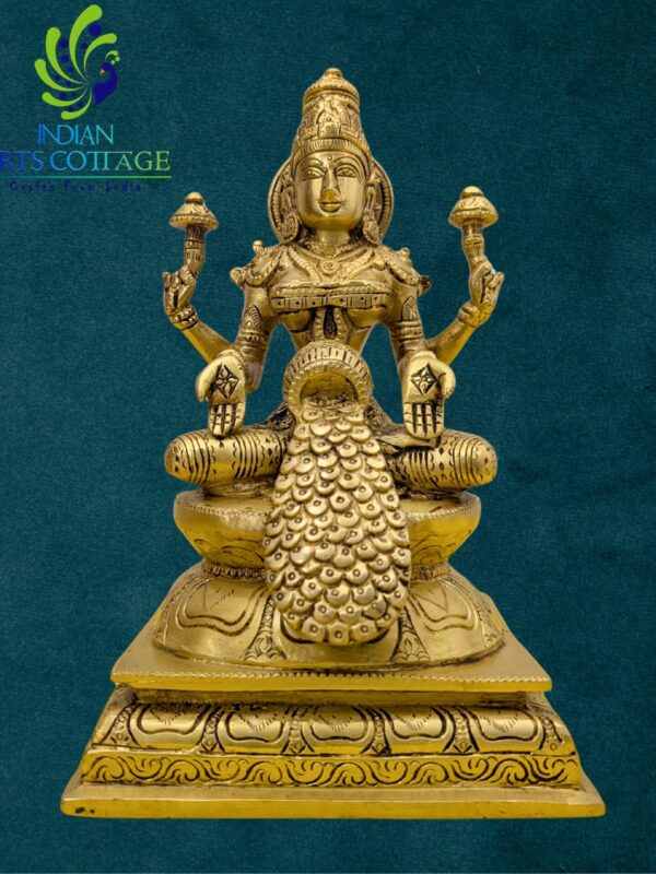 Dhana Lakshmi Idol SQ base Brass 11 In