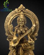 Saraswathi Idol Brass 9.5 In - Image 2