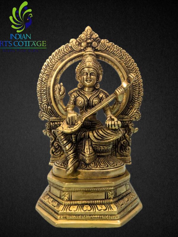 Saraswathi Idol Brass 9.5 In