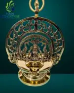 Gaja Lakshmi Hanging Vilakku(Lamp) 9 In - Image 4